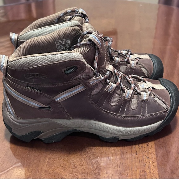 KEEN TARGHEE II Women’s Sz 9 shoes brown leather waterproof hiking boots 1004114 - Picture 15 of 16